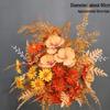 Autumnal Orange Silk Flower Pots for Wedding Aisle Décor