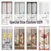 Customized Anti-Mosquito Door Curtains with Diamond Mesh, Velcro Adhesive, and Magnetic Closure for Windows and Doors.