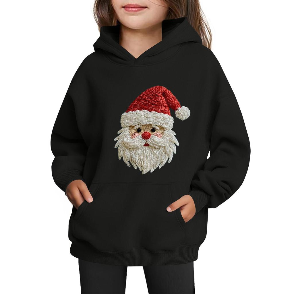 Толстовки для девочек-подростков Худи с длинным рукавом на шнурке Пуловер Милое принтованное Худи оверсайз Рождество