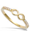 Gold Plated Ring 'Infinity' White Gold - 9x3 Mm