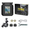 Беспроводной монитор давления в шинах мотоцикла Солнечная TPMS Система безопасности IPX7