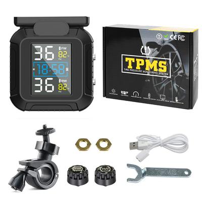 Беспроводной монитор давления в шинах мотоцикла Солнечная TPMS Система безопасности IPX7