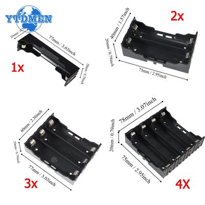 1X 2X 3X 4X 18650 Держатель для батарей Коробка для хранения 18650 Чехлы для внешнего аккумулятора 1 2 3 4-слотовый контейнер для батарей с жестким штифтом