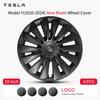 4 шт. Колпаки на колеса для Model Y 2020-2024 Автомобильные 19-дюймовые Новые Колпаки на диски Колпаки на колеса Полный обод Колпаки на ступицы Аксессуары