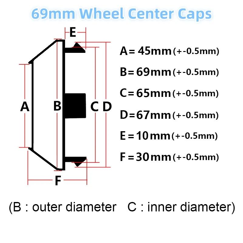 4pcs Black Rhino Logo Emblem Car Wheel Center Caps High Cap Wheels Rim Hubcaps Cover Car Accessories 60mm 64mm 65mm 68mm 69mm