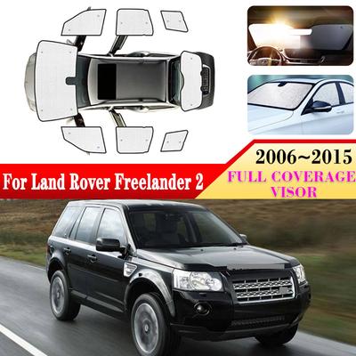 Автомобильные солнцезащитные козырьки с защитой от УФ для Land Rover Freelander 2 LR2 2006~2015 Автомобильные солнцезащитные шторки на лобовое стекло Боковые оконные дефлекторы Аксессуары