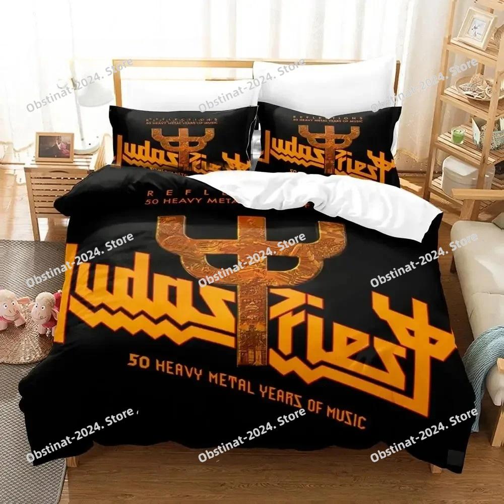 3D Модный Постельное белье J-Judas Priest Комплект постельного белья Печатный комплект постельного белья Пододеяльник Простыня Наволочка Постельное Мягкое Покрывало Полный Queen King Размер
