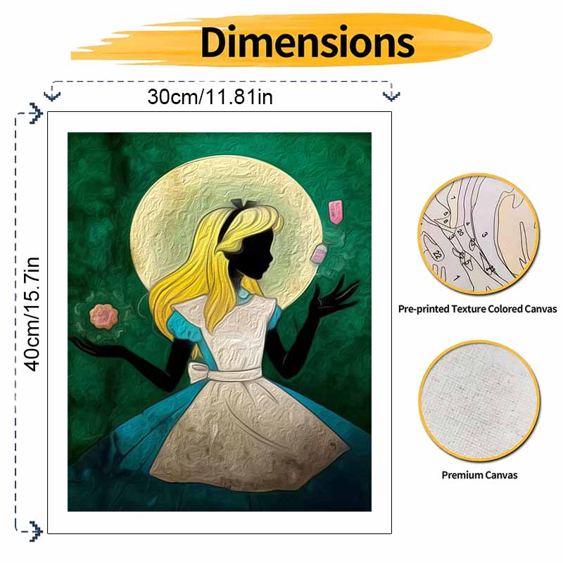 Disney Alice In Wonderland Paint By Number Kit Drawing Canvas DIY Picture Home Decor Modern Abstract Wall Art Oil Painting Decoration