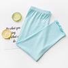 Летнее детское нижнее белье, базовый цвет, модал, детские укороченные брюки с черной грибковой кромкой, детские леггинсы