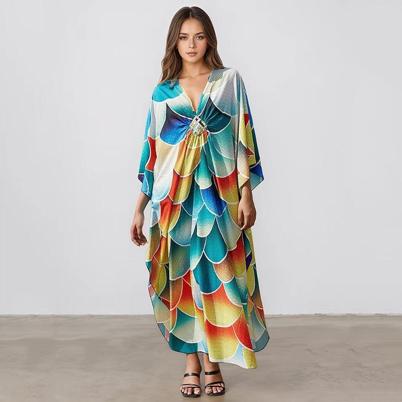 Xitao Платье с разрезом сбоку и рукавами «летучая мышь» GJ1192