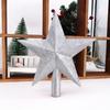 Верхушка для рождественской елки Yousheng 8" Блестящая серебряная звезда 3D Небьющаяся звезда Украшение для праздничного домашнего декора