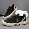 Men Casual Shoes Breathable Black Sneakers Fashion Driving Walking Tennis Shoes For Male Skate Flats Zapatillas