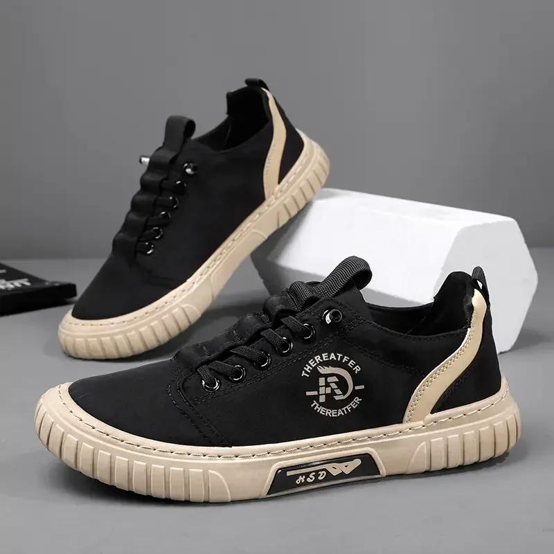 Men Casual Shoes Breathable Black Sneakers Fashion Driving Walking Tennis Shoes For Male Skate Flats Zapatillas