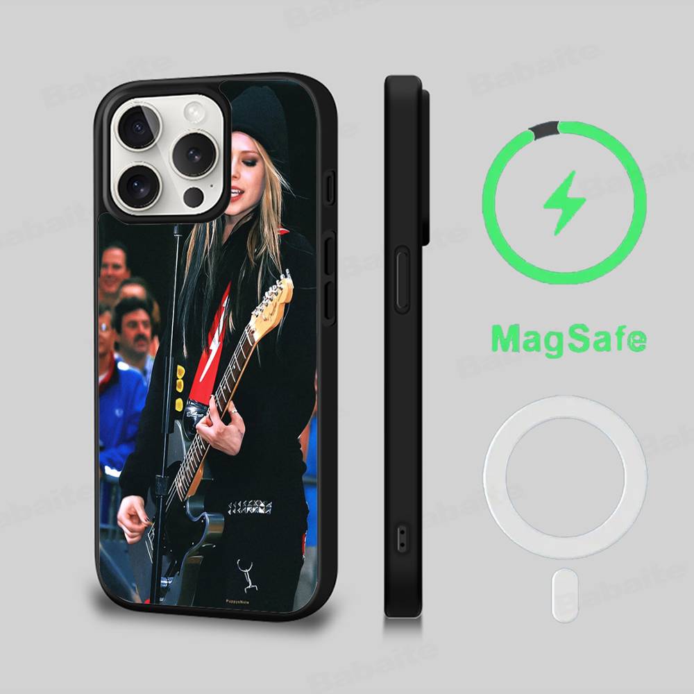 A-Avril Ramona Lavigne Phone Case Magnetic Case For IPhone 16 14 13 12 11 15 Pro Max Plus For Magsafe Wireless Charge Cover
