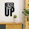 Charming Never Give Up Metal Wall Art - Delightful Metal Artwork. A Captivating Scene and Room Decor Piece, Suitable for Study
