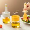 Жаростойкая цельная стеклянная бутылка для масла с кисточкой для масла, бытовая силиконовая кисточка, кисточка для барбекю, кухонный инструмент для приготовления блинов