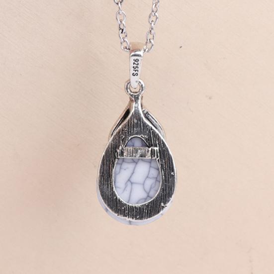 Листья капли воды искусственная бирюза кулон ожерелье кольцо серьги женский комплект ювелирных изделий