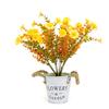 6 Pcs Artificial Fall Flowers UV Resistant Faux Plants Outdoor Decoration Realistic Fake Flower Bundles for Thanksgiving Porch Window Box Planter