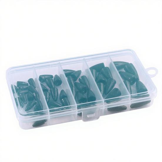 Набор из 50 шт. рыболовных грузил, устойчивых к ржавчине и коррозии, для соленой и пресной воды, металлические свинцовые рыболовные грузила