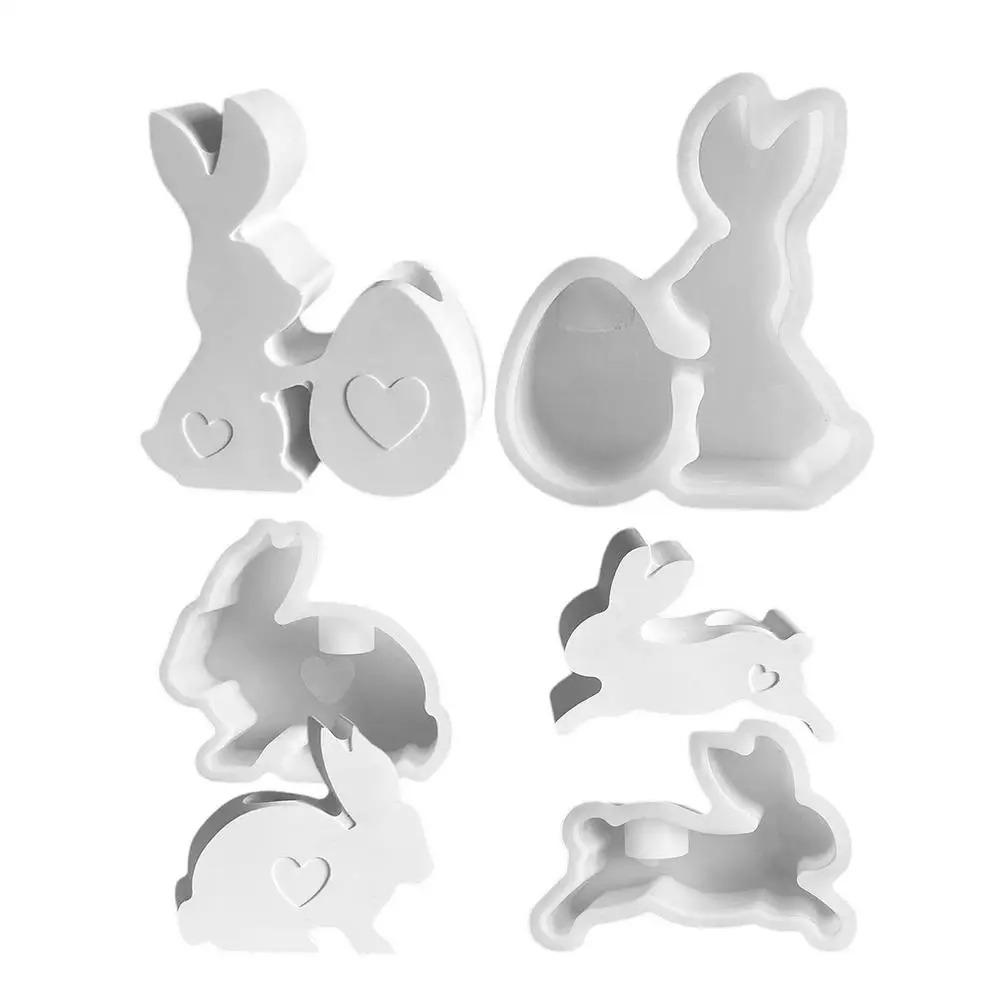 Cartoon Rabbit Candlestick Molds Handmade Bunny Tealight Molds  Home Table Decoration