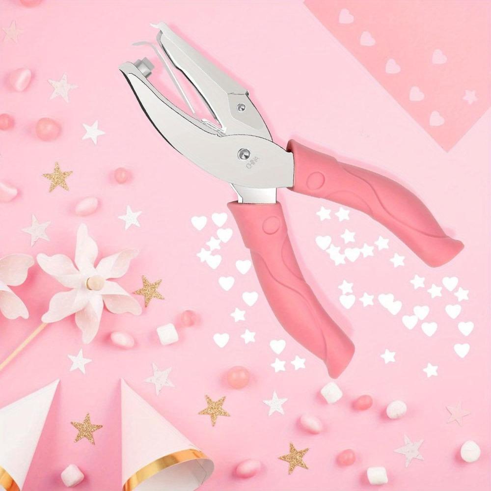 Ручной дырокол для бумаги, 2 шт., дырокол в форме сердца/звезды/круга, металлический дырокол для бумаги с одним отверстием 1/4 дюйма, с мягкой ручкой для бирок, билетов на одежду