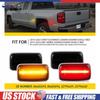 Smoked 4Pc Amber/Red LED Side Marker Lights Lamps For 2015- Chevy Silverado