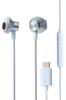 Elecom Earphones Wired Inner Ear Cable Hard To Break No Audio and Video Out of Sync Control with iPhone Blue Type-C (Semi-Open) High-Durability