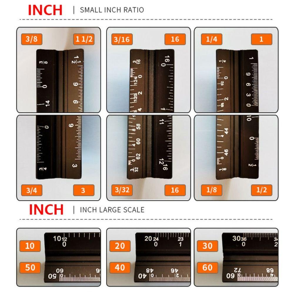 Metal Triangular Ruler Stationery Design Ruler Multi-functional Measuring Tools Architect Engineer