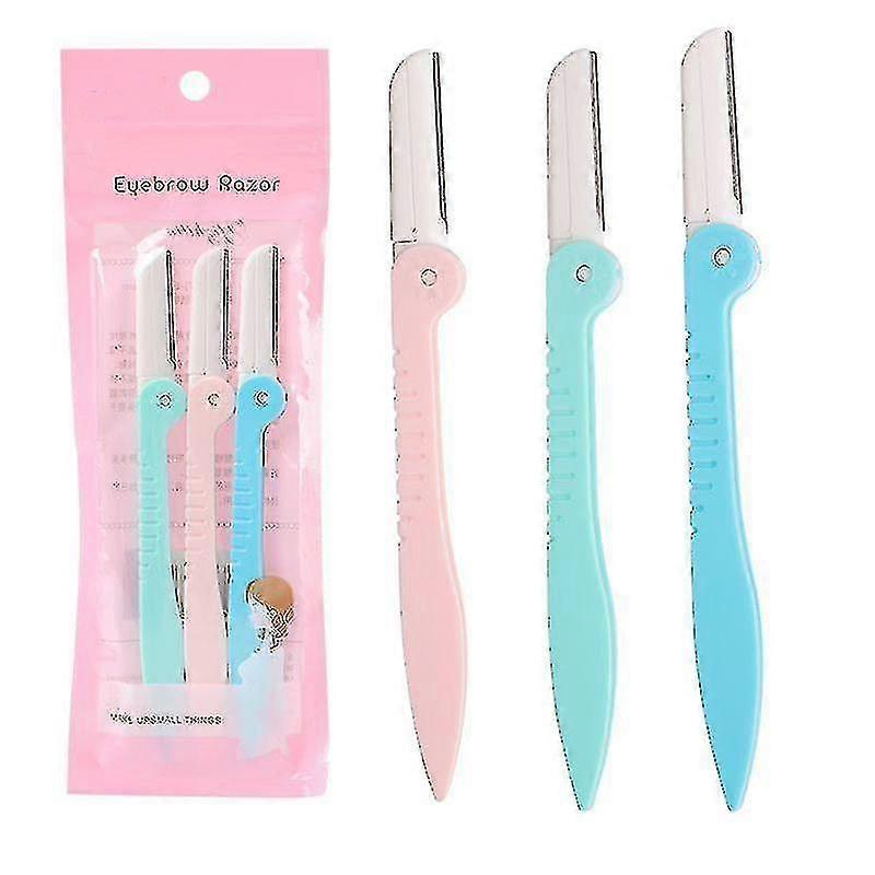 Eyebrow Razors, Facial Beauty Groomer Facial Razor 3pcs/ Set