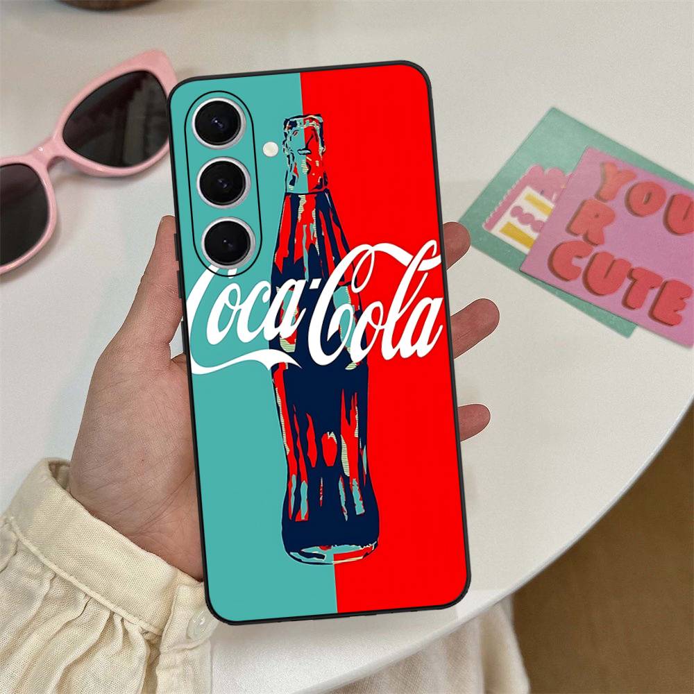 Чехол для телефона C-CocaS-Fashion Cola для Samsung S 24 Fe 25 Ultra Plus 20 Lite 21 30 22 23 24 22 Ultra 5G Fundas