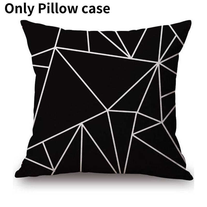 Роскошная наволочка в скандинавском стиле с цифровым принтом черными буквами для домашнего декора