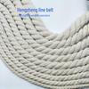 Белый отбеленный черный трехпрядный ручной канат из хлопка (5мм-20мм) для багажа, завязок для штор и аксессуаров.