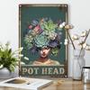 1 Piece 8x12 Inch (20x30cm) Aluminum Sign Metal Tin Sign Vintage Metal Tin Sign Garden Flower Pot Head Succulent Metal Tin Sign