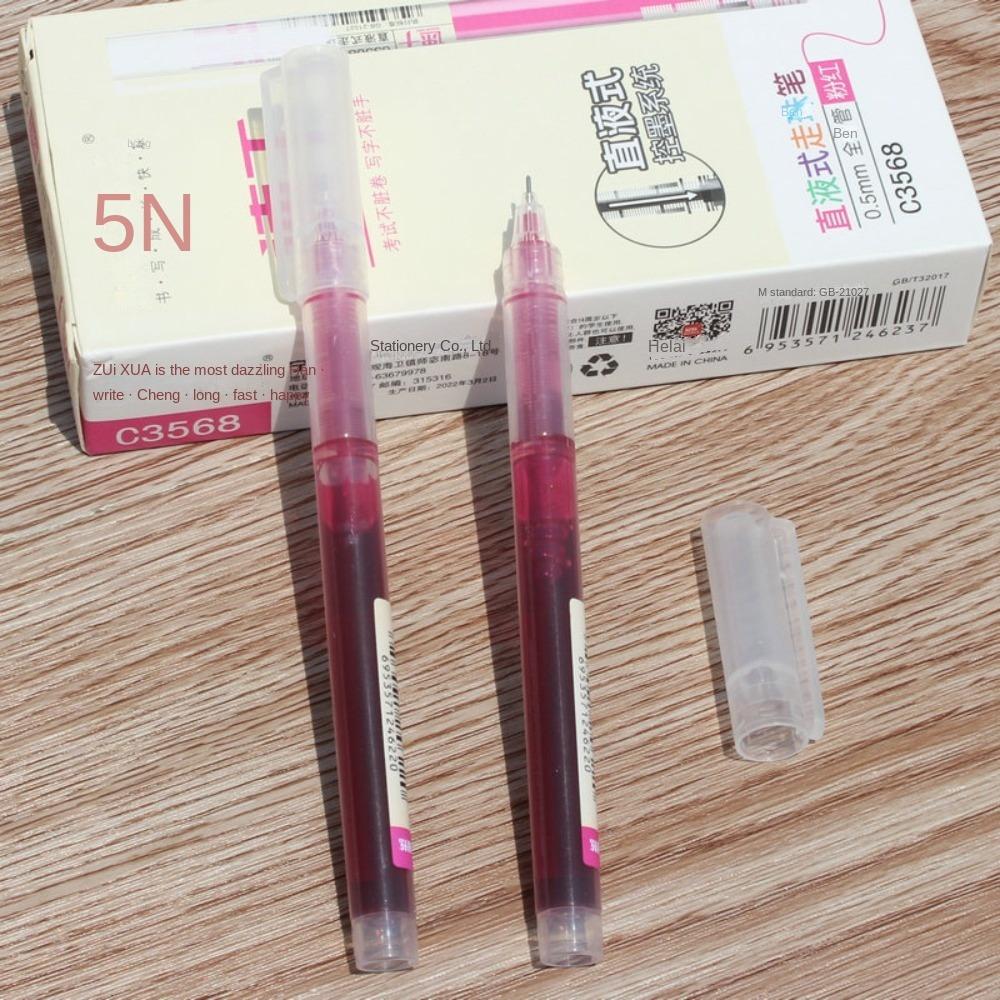 0.5mm Gel Pen 12 Color Ballpoint Pen New Straight Liquid Ball Pen