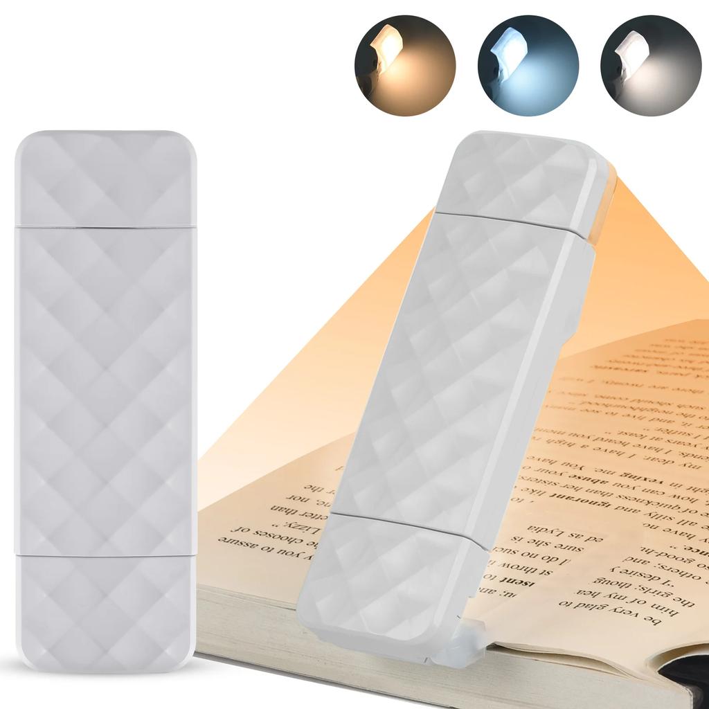USB Rechargeable Mini Book Light Led Portable Bookmark Reading Light Brightness Adjustable Read Night Light Night Lamp Book Lamp