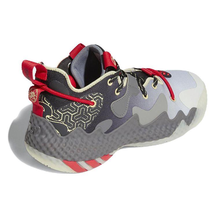 Adidas Харден Вол. 6 Tang Dynasty - Мужские кроссовки Ode To Gallantry Black Core-Black Vivid-Red FZ6007