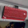 Bling Car Eyeglasses Holder Luxury Sunglasses Storage Box Sun Visor Glasses Case  Auto interior