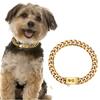 Gold Dog Collar Metal Stainless Steel Strong Chain For Small Puppy Dogs