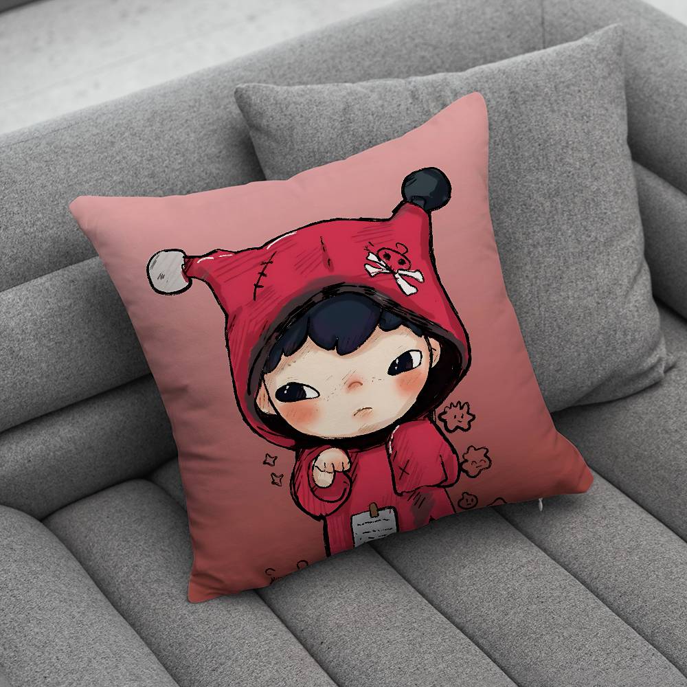Cartoon Doll HHironoS Pillow Case Pillow Case Living Room Sofa Cushion Cover Suitable For Home Bedroom Room Decoration