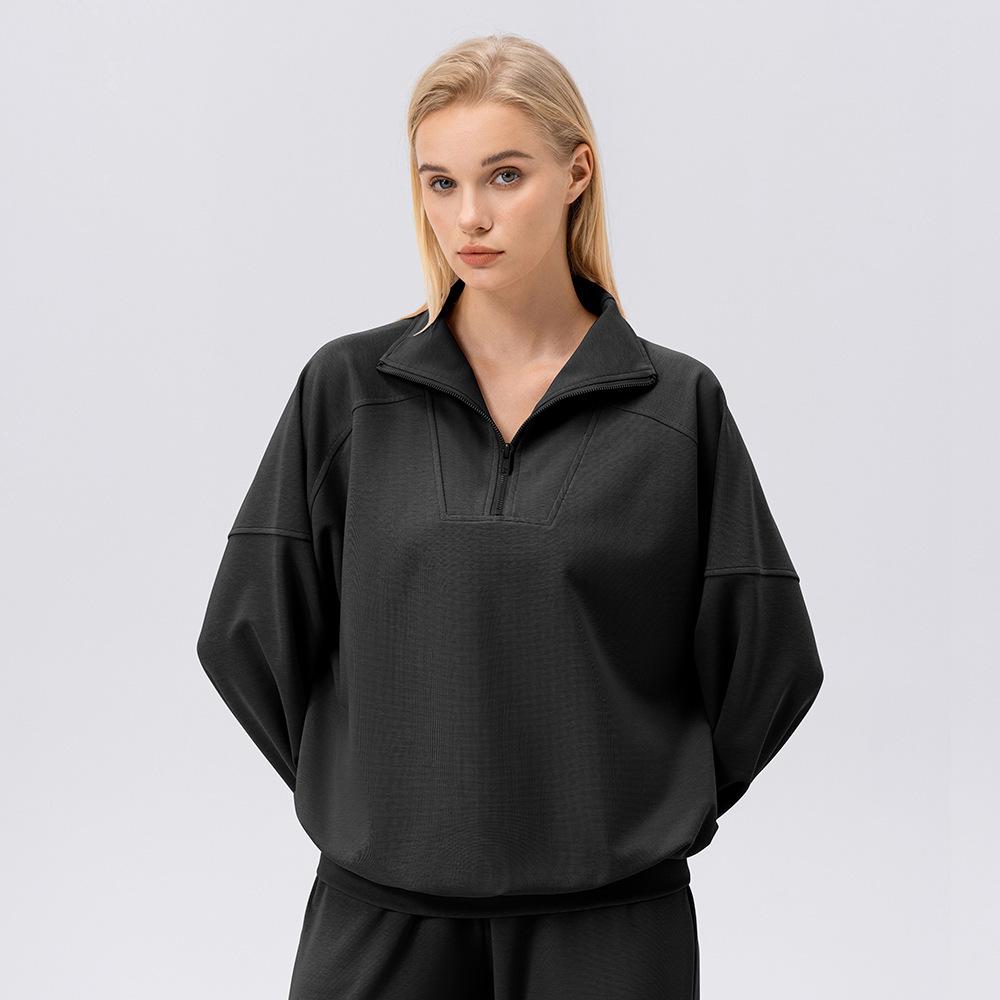 Женская спортивная толстовка Alo с полумолнией на осень/зиму - повседневная куртка для бега на открытом воздухе с длинным рукавом