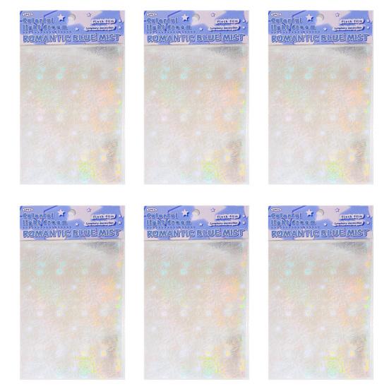 6 листов голографических наклеек «Иридисцентная мечта» для журналов, водонепроницаемые наклейки для скрапбукинга, прозрачная основа для коллажа, запечатывания, украшения