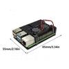 Корпус из алюминиевого сплава для Pi 4B с интегрированным двойным вентилятором для Raspberry Pi4B, улучшающий тепловые характеристики