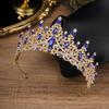 Fashion Bride Crown Alloy Hair Accessories Wedding Dress Rhinestone Electroplating Birthday Crown Dinner Wedding Headwear Accessories