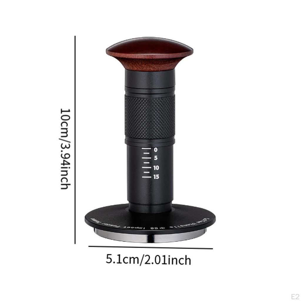Adjustable Coffee Tamper, Aluminum Handle Espresso Stainless Steel Base for Hotel Kitchen