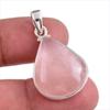 Подарочный кулон ручной работы из натурального розового кварца из твердого серебра 925 пробы 1,50 дюйма R7K31