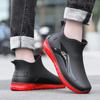 Sports Version Short Rain Shoes Men's Fashion Casual Wear Men's Non-slip Rubber Shoes Fishing Men's Velvet Warm Water Shoes