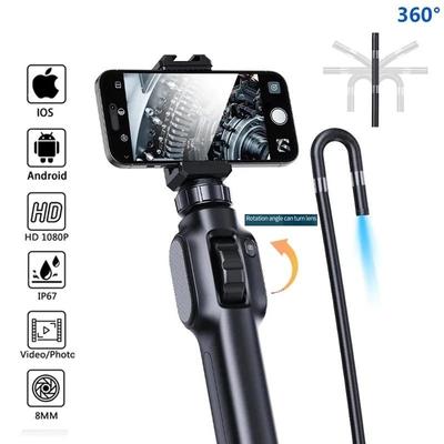 1080P HD Автомобильный осмотр промышленный эндоскоп Type-C 360° двунаправленный вращающийся шарнир IP64 Водонепроницаемая камера IOS Android Универсальный