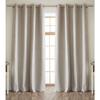 Lot De 2 Rideaux 100% Occultant + 8 Œillets 140 X 240 Cm Polyester Chambray "Eres" Le Fil d'Ariane - 2x140x240 - Taupe