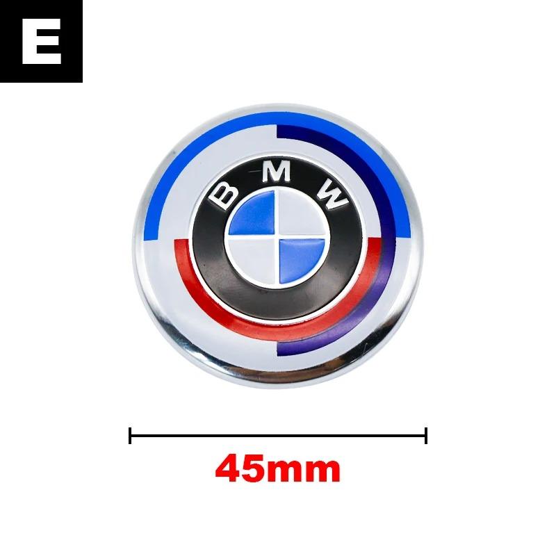 45mm Car Logo Steering Wheel Center Badge Logo Sticker For BMW 3 5 6 7 1 Series Z4 X3 X6 E81 E71 E90 E93 F30 F10 E92 E60 E84 ZAH5