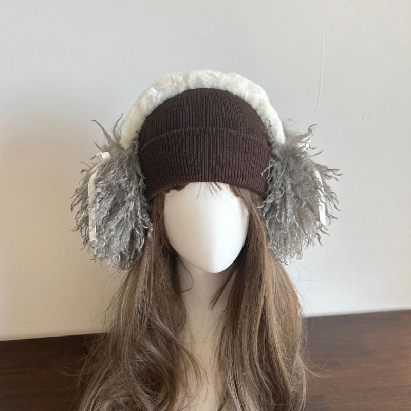 Плюшевые наушники Bowknot для холодной погоды, модные защитные наушники, толстые меховые наушники для женщин, катания на лыжах, пешего туризма